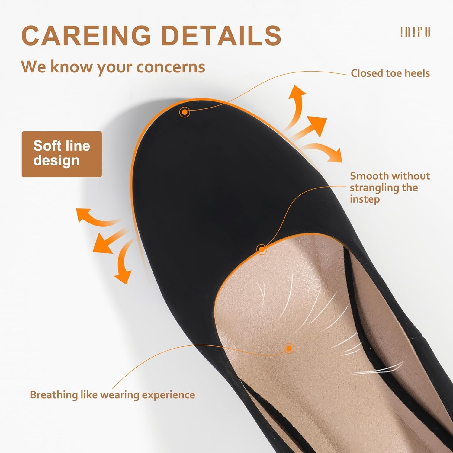 image:imageIDIFU Womens Sherry Dress Low Block Chunky Heels Pumps Closed Round Toe Shoes for Wedding Office EveningBlack Nubuck