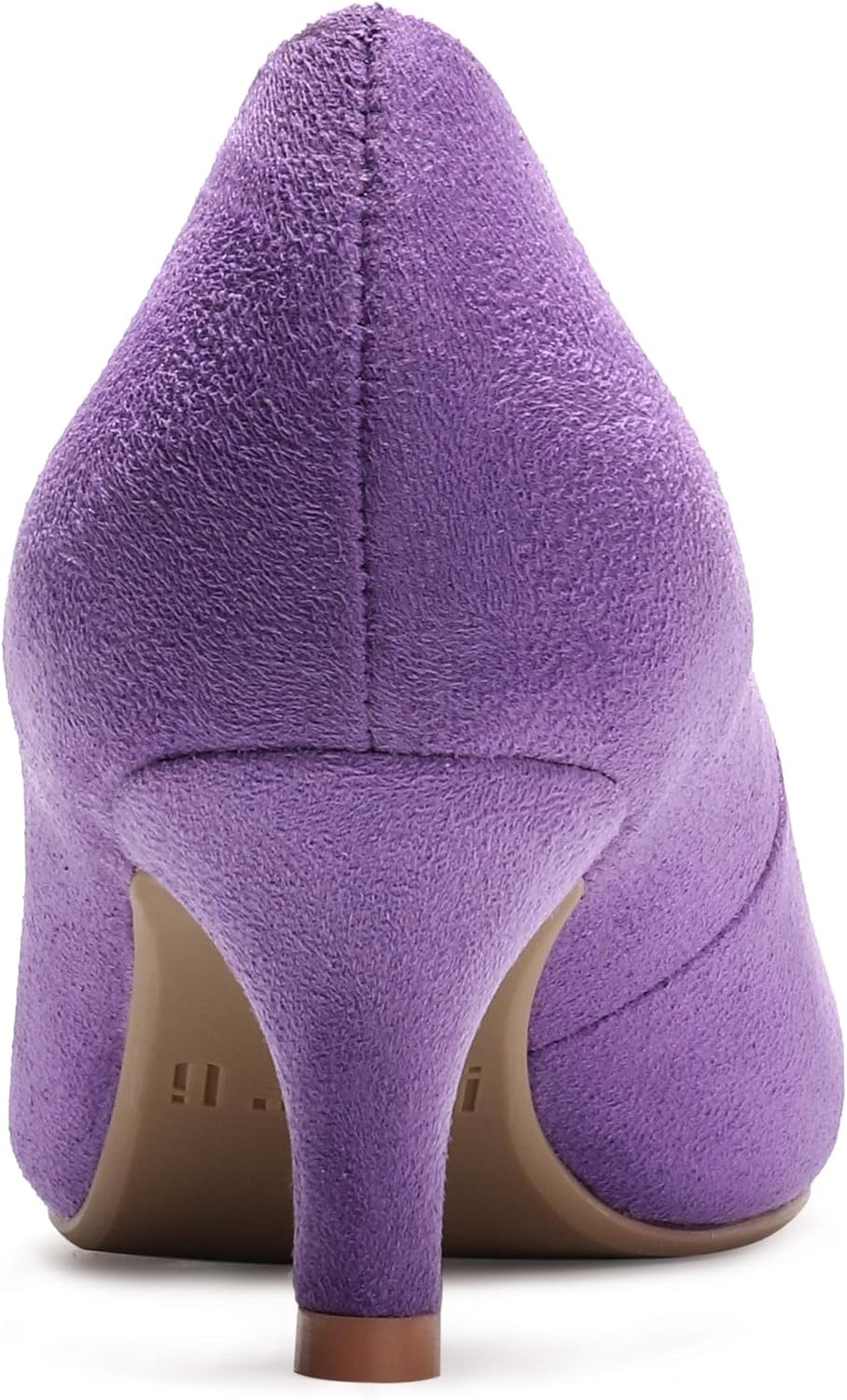 image:imageIDIFU Womens Classic Low Heels Dress Pumps 2 Inch Kitten Heel Round Toe Office Wedding ShoesLilac Suede