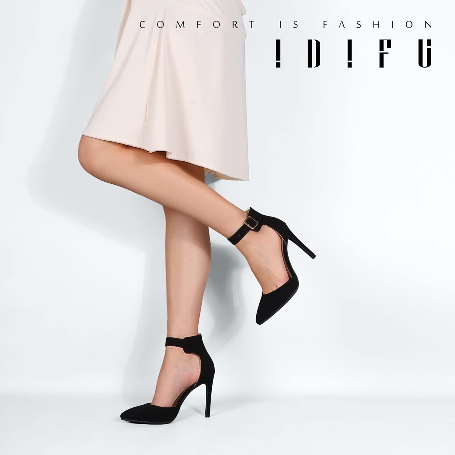 image:imageIDIFU Womens Stiletto PumpsS Black Nubuck