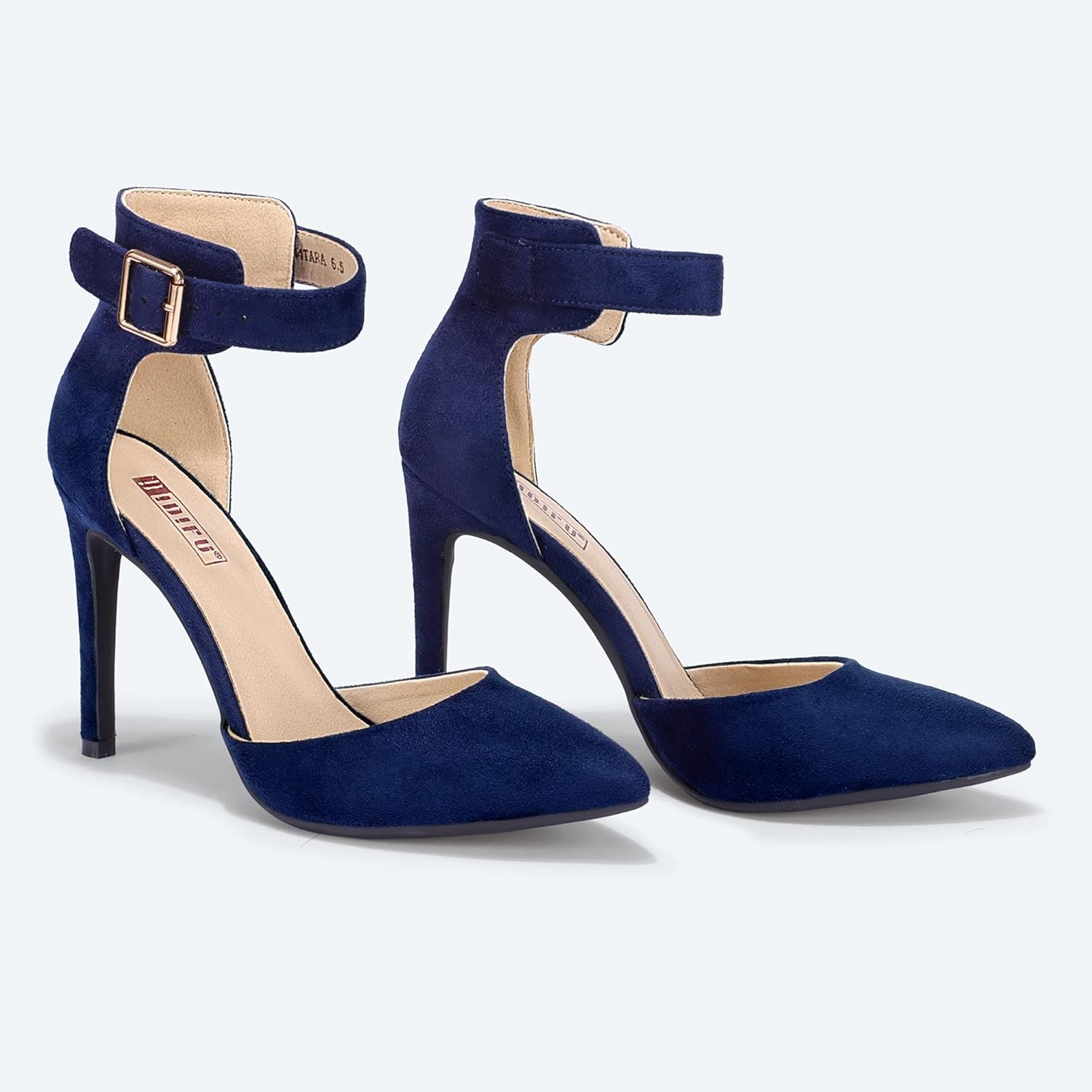 image:imageIDIFU Womens Stiletto PumpsS Blue Suede