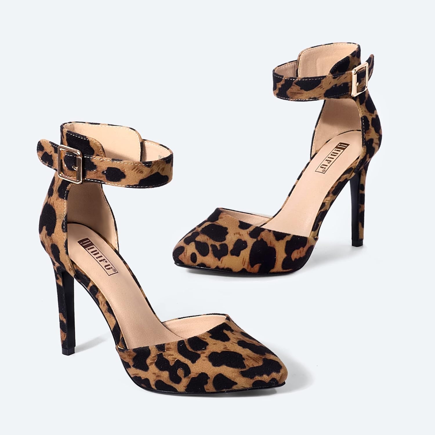 image:imageIDIFU Womens Stiletto PumpsS Leopard Suede