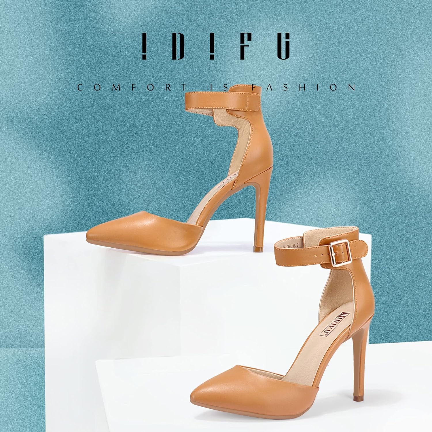 image:imageIDIFU Womens Stiletto PumpsS Nude Pu