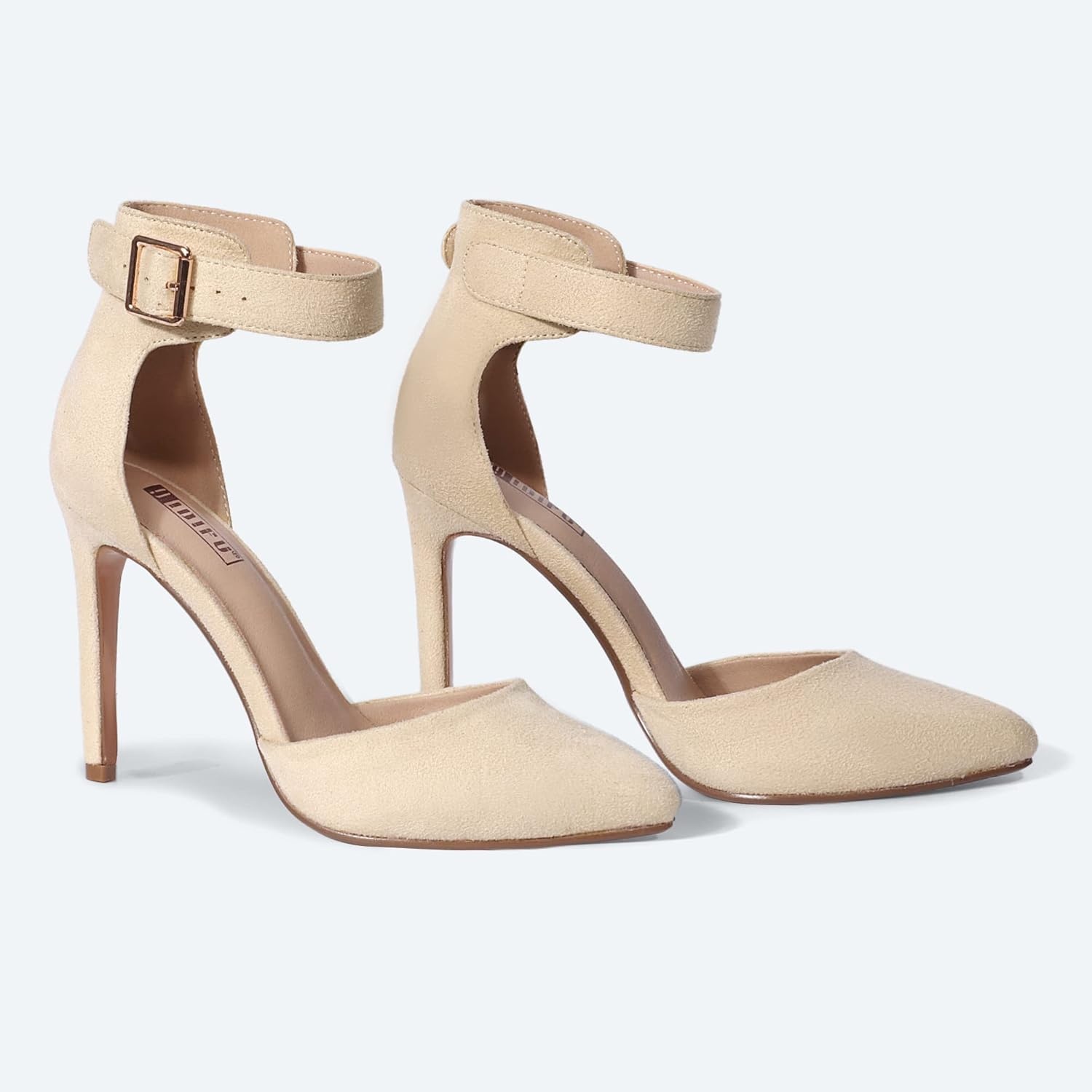 image:imageIDIFU Womens Stiletto PumpsS Nude Suede