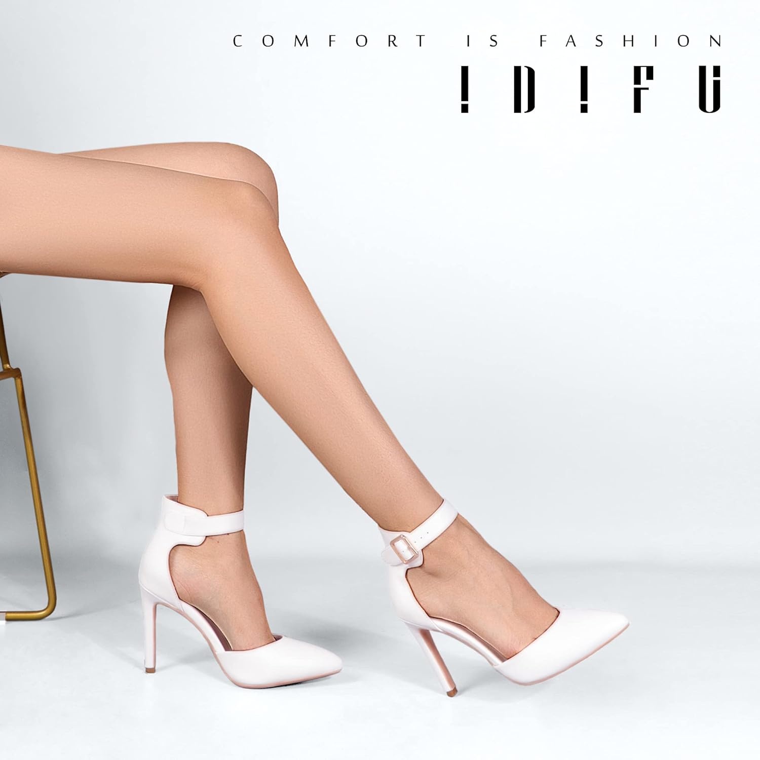 image:imageIDIFU Womens Stiletto PumpsS White Pu