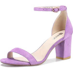 image:imageIDIFU Womens 3 Inch Heel Sandals for WomenLavender Suede