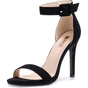image:imageIDIFU Womens High Heels for Women Dressy Stiletto Open Toe Heels Ankle Strap Heeled Sandals for Women on Wedding Party HomecomingBlack Nubuck