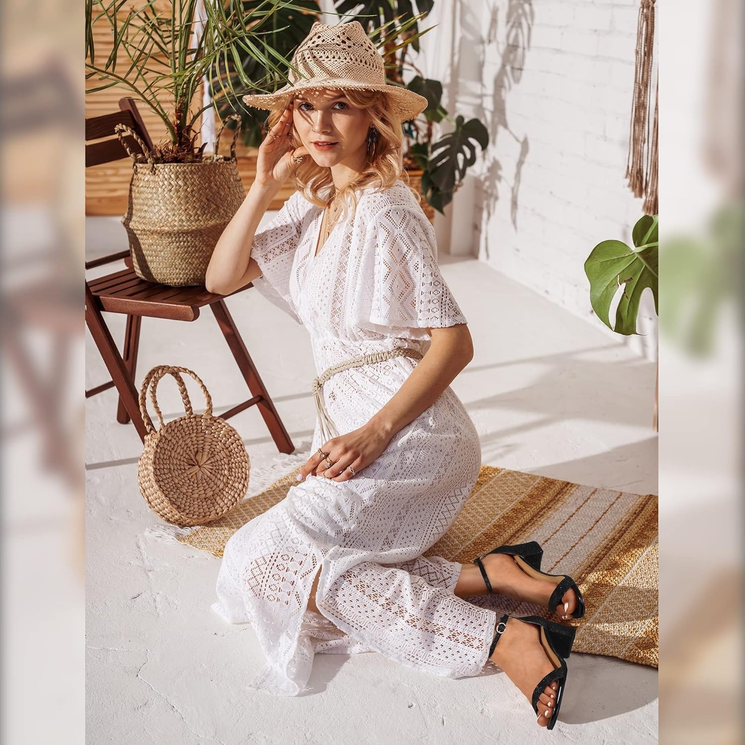 image:imageIDIFU Womens CookieLO Low Block Heels Chunky Sandals Ankle Strap Wedding Dress Pump ShoesCookielo Black Glitter