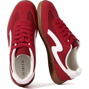 image:imageIDIFU Womens Fashion Sneakers Comfortable Cute Casual Tennis Shoes Non Slip Memory Foam Lightweight Trendy Retro SneakersRed