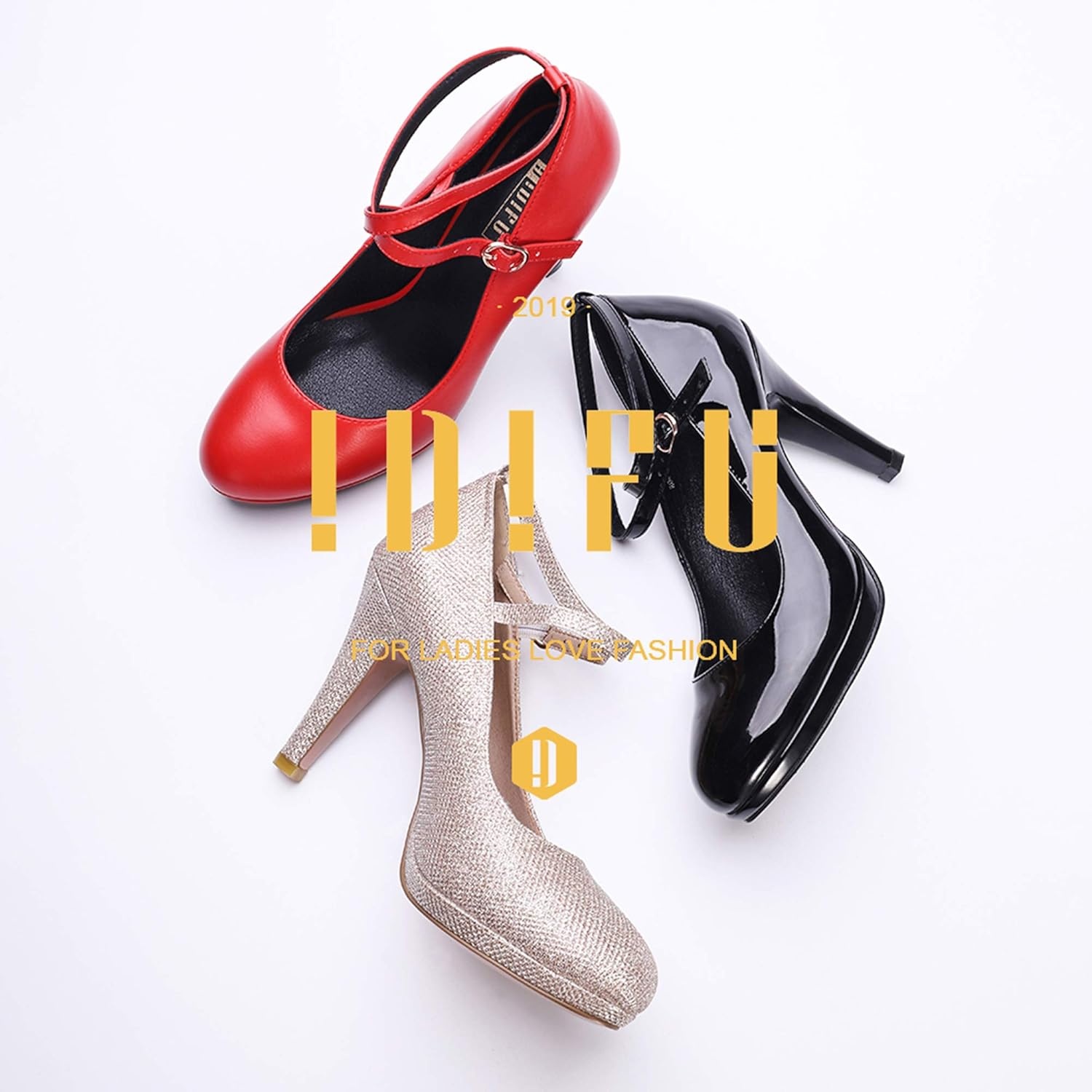 image:imageIDIFU Womens Tracy Platform High Heels Closed Toe Pumps Strappy Cross Ankle Strap Shoes for Casual Work WeddingBlue Suede