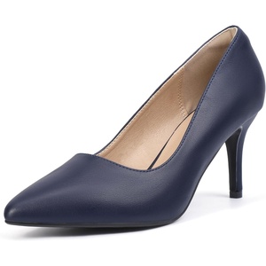 image:imageIDIFU IN3 High Heels Pumps Closed Toe Heels Womens Pumps Stiletto Pointed Toe Dress Shoes Wedding Prom Bridal Work Office Bride Guest Trendy Dressy Fashion Comfortable Pump ShoesNavy Blue Pu
