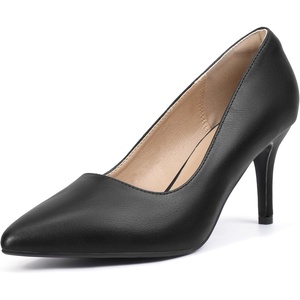 image:imageIDIFU IN3 High Heels Pumps Closed Toe Heels Womens Pumps Stiletto Pointed Toe Dress Shoes Wedding Prom Bridal Work Office Bride Guest Trendy Dressy Fashion Comfortable Pump ShoesBlack Pu