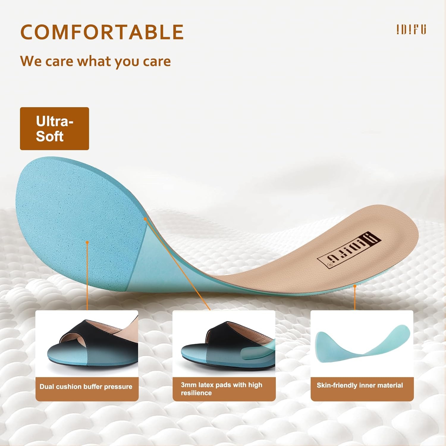 image:imageIDIFU Womens CandieMI Peep Toe Low Block Heels Sandals Ankle Strap Comfy Chunky Wedding Dress ShoesBlack Nubuck